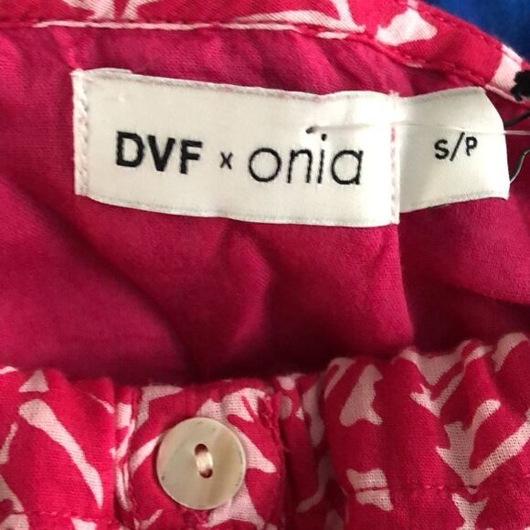 DVF x Onia Pink Printed Button-Front Midi Dress (NWT) – Size S - Picture 9 of 12